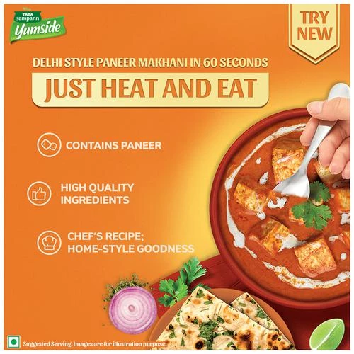Tata Sampann Yumside Delhi Style Paneer Makhani - Ready To Eat Meal, 285 g-5.webp